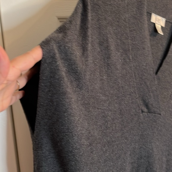 LOFT oversized sweater women’s S gray v-neck sleeveless cotton - Picture 3 of 7